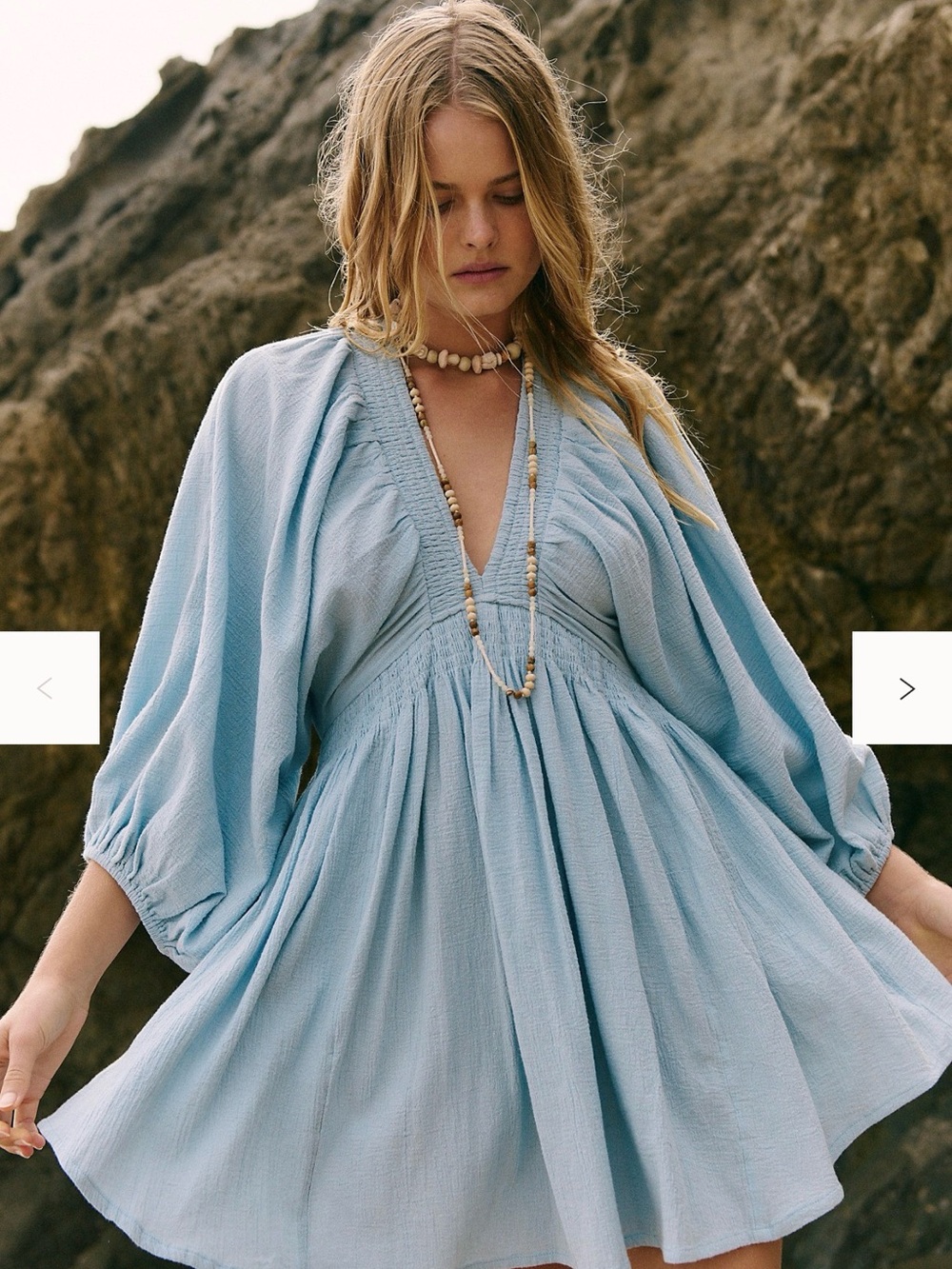 Free People Light Blue Mini Dress